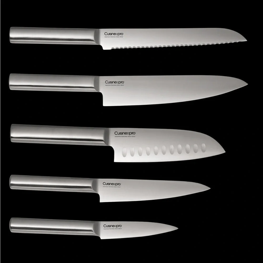 🆕 Cuisine::pro® Daisho™ Nara - Japanese Stainless Steel 6 Piece Knife Block Set